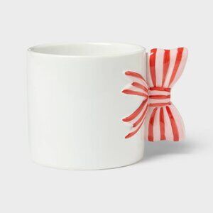 New Valentine's Day Bow Ribbon 15 fl oz Stoneware Handle Mug - Spritz™
